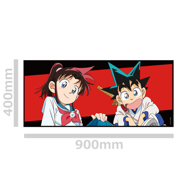 真・侍伝 YAIBA 缶バッジ付キャラクター大判タオル 刃&さやか