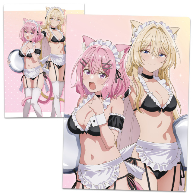 わたしが恋人になれるわけないじゃん、ムリムリ!（※ムリじゃなかった!?） クリアファイル れな子&真唯 猫耳水着メイドver.【描き下ろし】