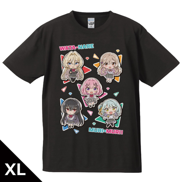 わたしが恋人になれるわけないじゃん、ムリムリ!（※ムリじゃなかった!?） Tシャツ れな子＆真唯＆紫陽花＆紗月＆香穂 デフォルメver. XLサイズ