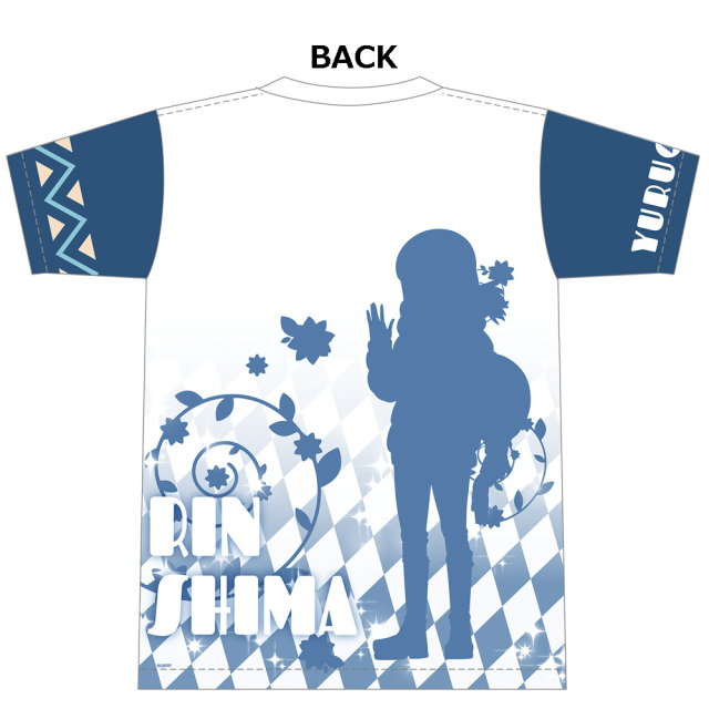 ゆるキャン△ 志摩リンとスクーター フルグラフィックTシャツ (Lサイズ) ホワイト アパレル ゆるキャン△ 志摩リンとスクーター フルグラフィックTシャツ (L