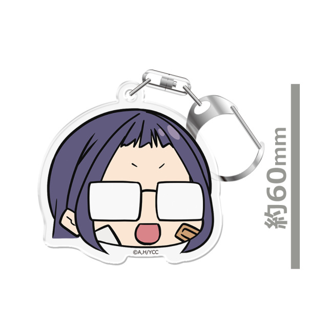 ゆるキャン△ 顔スタンプキーホルダー 大垣千明 負傷Ver.
