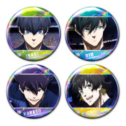 アニメ「ブルーロック」 オーロラ缶バッジ4個セット 潔＆凛＆烏＆蜂楽