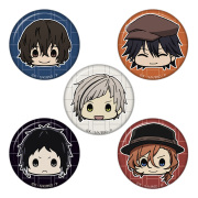 文豪ストレイドッグス ちゅるキャラミニ缶バッジ5個セット［中島＆太宰＆江戸川＆芥川＆中原］