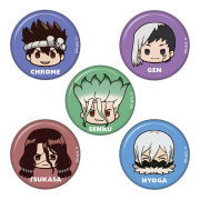 Ｄｒ．ＳＴＯＮＥ ちゅるキャラミニ缶バッジ5個セット［石神千空＆クロム＆あさぎりゲン＆獅子王司＆氷月］