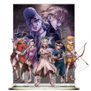 Ｄｒ．ＳＴＯＮＥ アクリルジオラマ 千空&ゲン&龍水&クロム&羽京 ゼノ&スタンリー