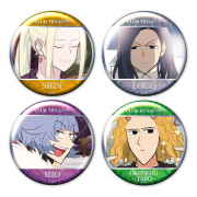 アニメ「えぶりでいホスト」 メタリック缶バッジ4個セット シン＆ルイ＆ミオ＆おこのみ太郎