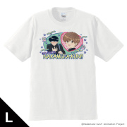 TVアニメーション『ガンバレ！中村くん！！』 Tシャツ 中村男久斗＆広瀬愛貴 WHITEver. Lサイズ