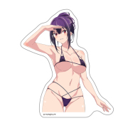 履いてください、鷹峰さん ダイカットステッカー 鷹峰高嶺 水着ver.
