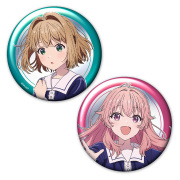 きみが死ぬまで恋をしたい メタリック缶バッジ2個セット シーナ&ミミ