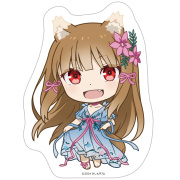 TVアニメ「狼と香辛料　MERCHANT MEETS THE WISE WOLF」 ダイカットステッカー デフォルメキャラ ホロ ドレスver.