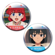 さよならララ メタリック缶バッジ2個セット ララ＆茉里