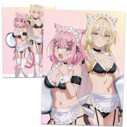わたしが恋人になれるわけないじゃん、ムリムリ!（※ムリじゃなかった!?） クリアファイル れな子&真唯 猫耳水着メイドver.【描き下ろし】