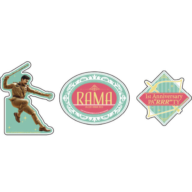 RRR ダイカットステッカー 3枚セット（ラーマ）