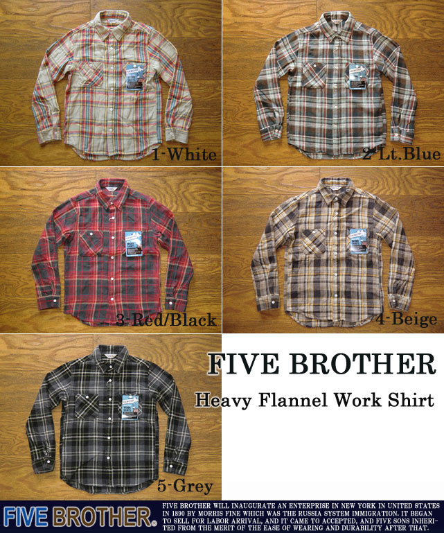 [Five Brother]ファイブブラザーヘビーフランネルシャツ
