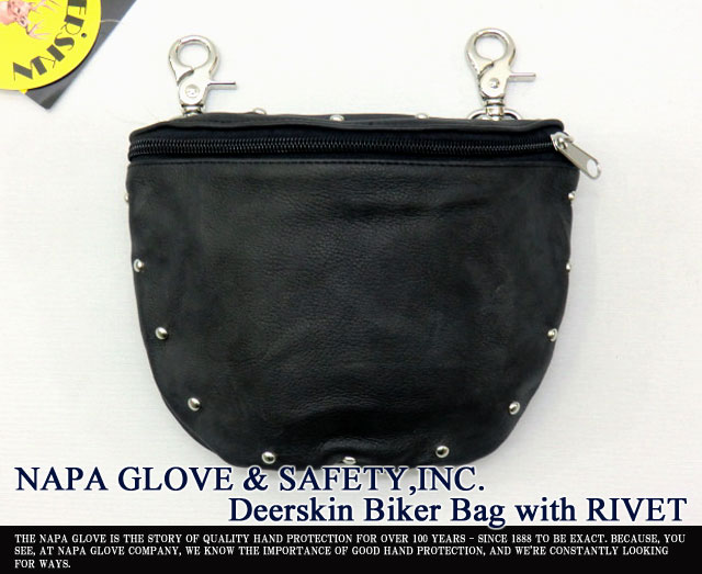 NAPA GLOVE SAFETY,INCナパグローブ/ディアスキンレザーバイカーバッグwithリベット/三重県松阪市チャットストリート