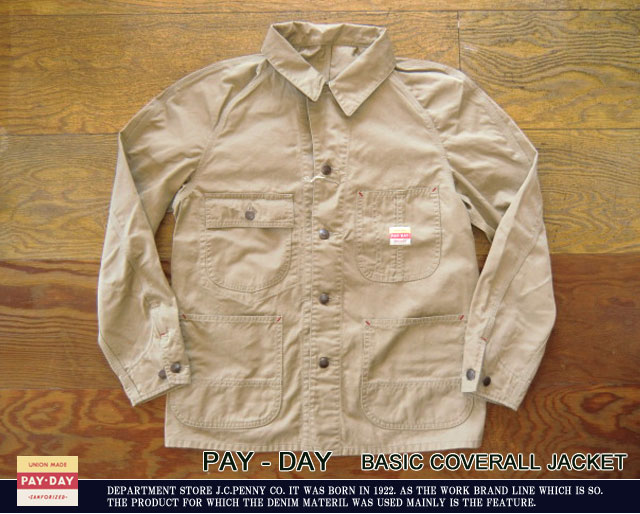 [PAY DAY]ペイデイ-ベーシックカバーオールジャケット