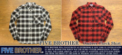 FIVE BROTHER]ファイブブラザー/オンブレチェックシャツ/三重県松阪市