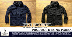 ファイブブラザー-製品染めパーカ