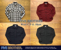 [FIVE BROTHER]ファイブブラザー-ウールC.P.O.シャツ