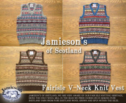 [JAMIESON'S]ジャミーソンズフェアアイルVネックベスト