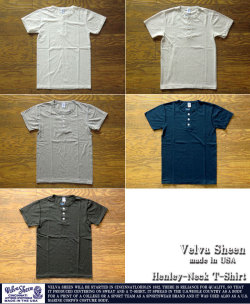 [VelvaSheen]ベルバシーン-ヘンリーネックTシャツ