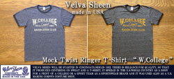 ベルバシーン-モックツイストプリントリンガーTシャツ“W.College”