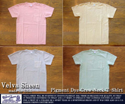 [VelvaSheen]ベルバシーン-ピグメントダイクルーネックTシャツ