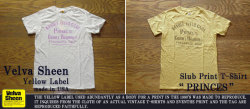 ベルバシーンイエローレーベル-スラブプリントTシャツ“PRINCES”