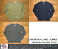 [JE MORGAN LONG JOHN]ジェーイーモーガン-ビッグワッフルクルーネックTシャツ