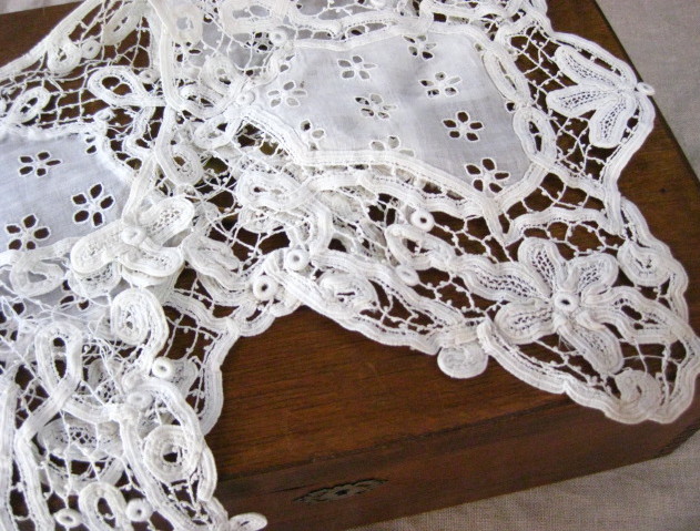 アンティーク ブロカント レース アンティークバテンレースカラー フランス雑貨cherir