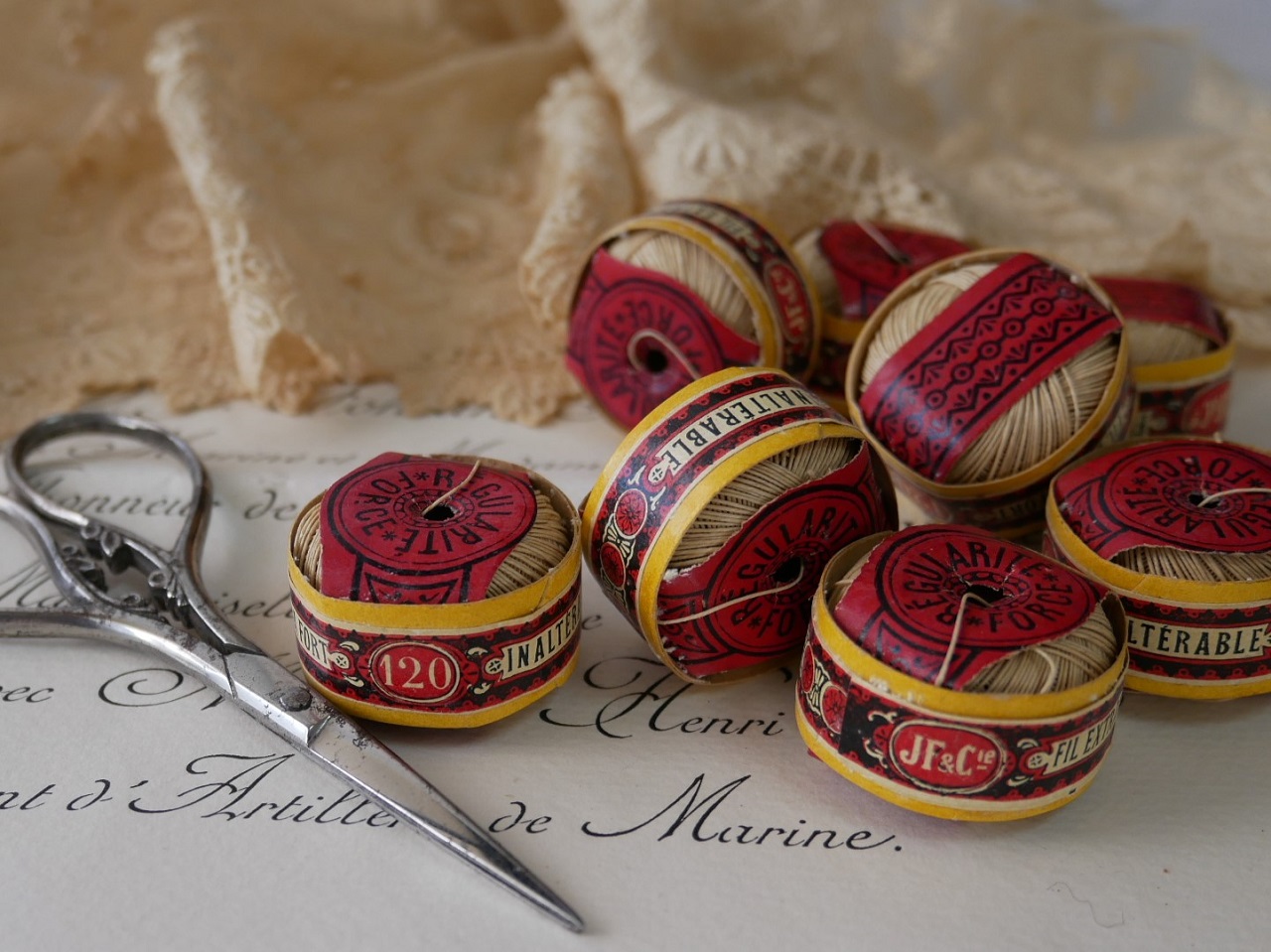 フランスアンティーク糸巻きボビン