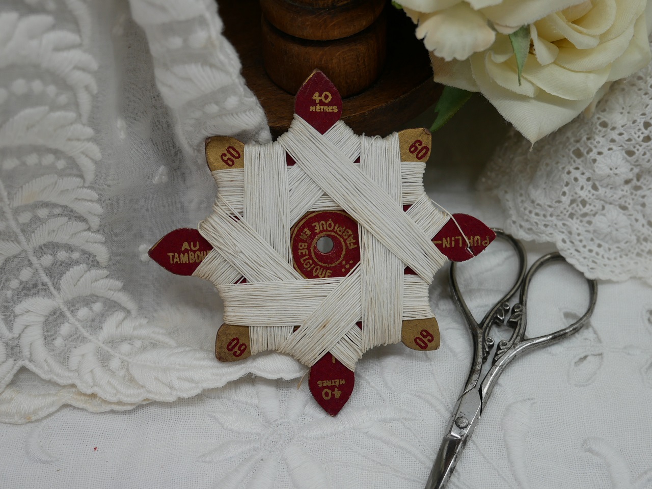 紙製台紙ホワイトLIN糸巻き 60