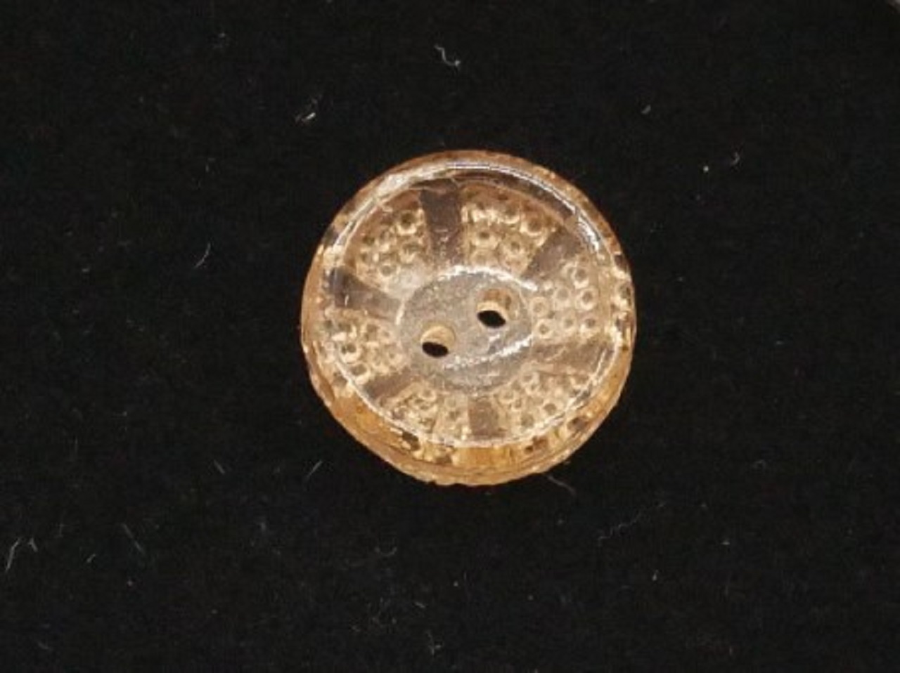 フランスアンティークガラスボタン（琥珀色）