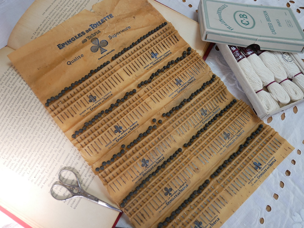 フランスアンティーク待ち針セット EPINGLES NOIR