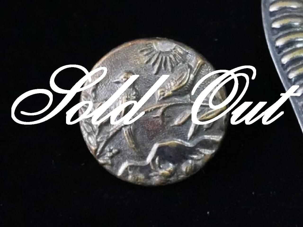 フランスアンティーク小鳥のレリーフボタン