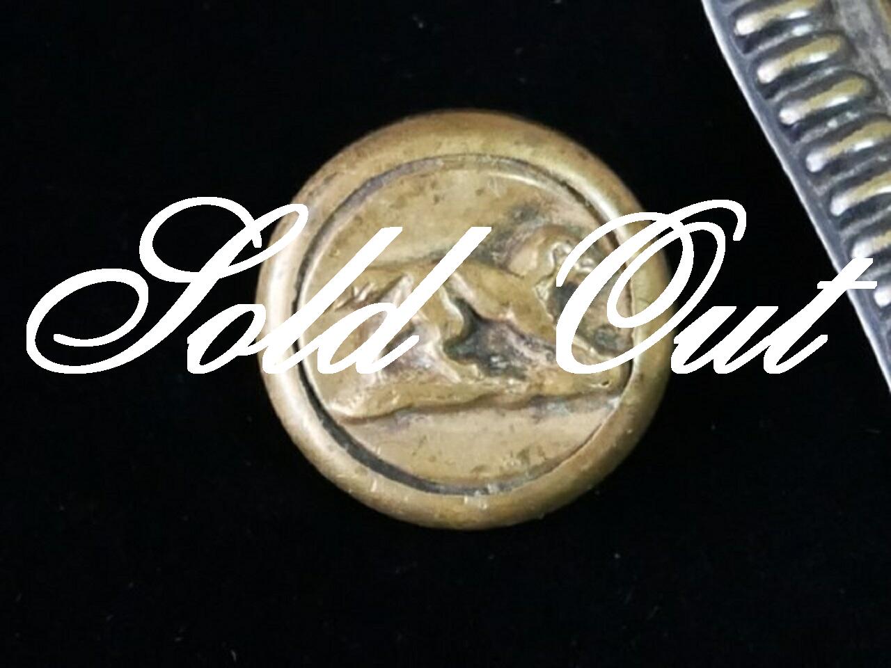 フランスアンティークハンティングDOGボタン