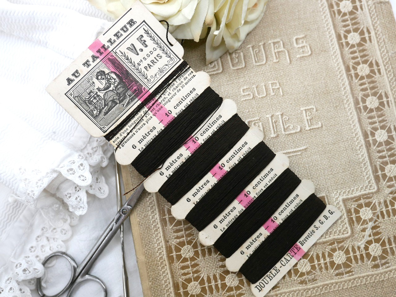 アンティーク＆ブロカント / 糸巻き / フランスアンティークVF社製紙製