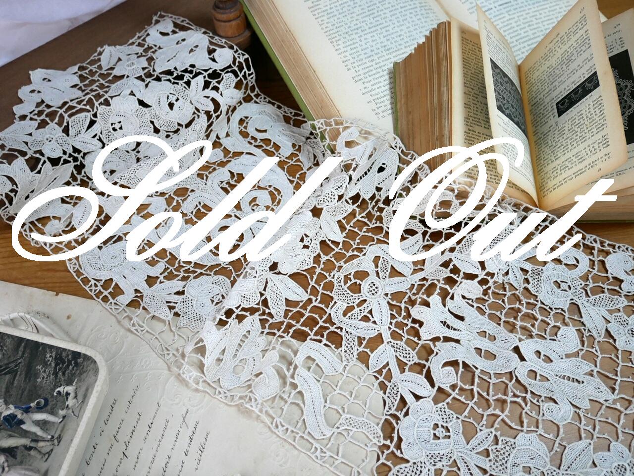 アンティークニードルポイントレースクロス