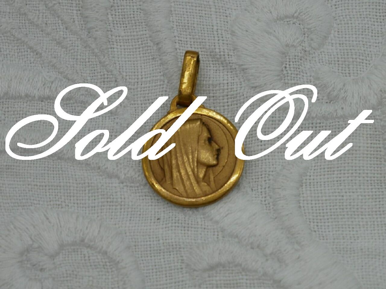 フランス聖母マリアゴールドプレートメダイC