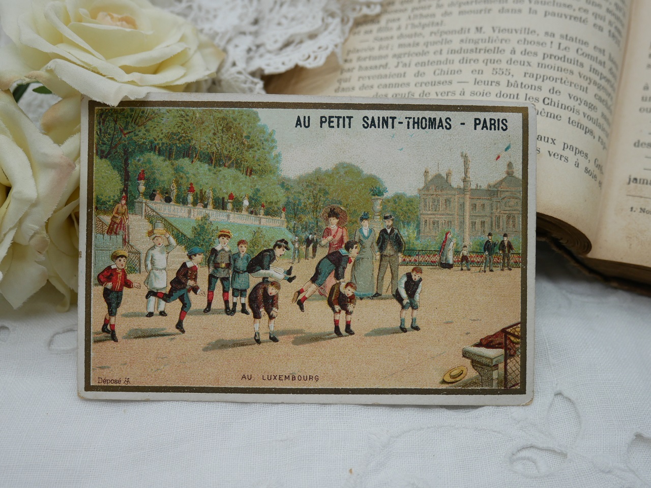 フランスアンティーククロモカード MAISON du PUTIT SAINT-THOMAS