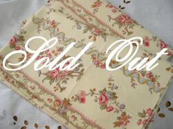 フランスアンティークコットンクロス（Rose）