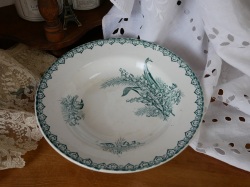 フランスアンティークSaint Amand すずらんスープ皿 E