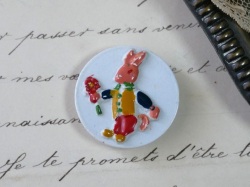 フランスプラスチックバニーボタン（Blanc）