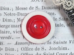 フランスアンティークガラリスボタン（RougeL）