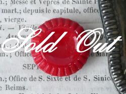 フランスアンティークガラスボタン（Rouge/R023）