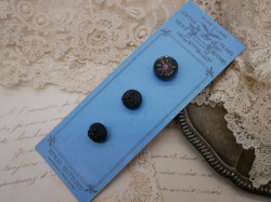 フランスアンティークフレンチジェットボタンシート A