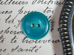 フランスプラスチックボタンS（GO6/ブルーグリーン）