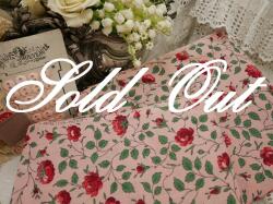 フランスコットンカットクロス（Pink/ローズ柄）B