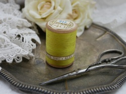 アンティークDMC木製コットン糸巻き（イエロー）