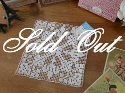 フランスAU BON MARCHEタグ付きスクエアフィレレースモチーフ B